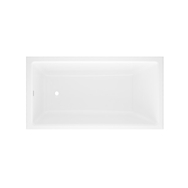 Kaldera 2 60" x 32" Drop In Bathtubs with Tile Flange - Standard White (Gloss) | Model Number: KAL2-N-LH-SW-IO