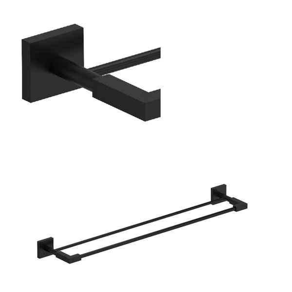 Kubik™ Double 24" Towel Bar - Black | Model Number: KS6BK
