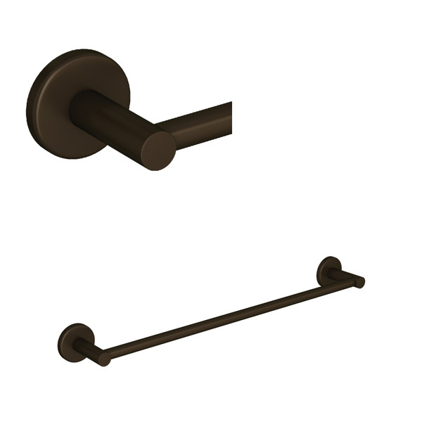 Lombardia Wall Mount 24 Inch Single Towel Bar - Tuscan Brass | Model Number: LO1/24TCB - Product Knockout