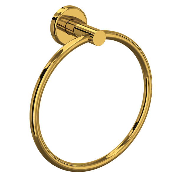 Lombardia Wall Mount Towel Ring - Unlacquered Brass | Model Number: LO4ULB - Product Knockout