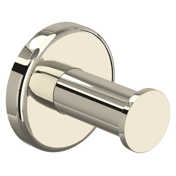 Lombardia Wall Mount Single Robe Hook - Polished Nickel | Model Number: LO7PN - Product Knockout