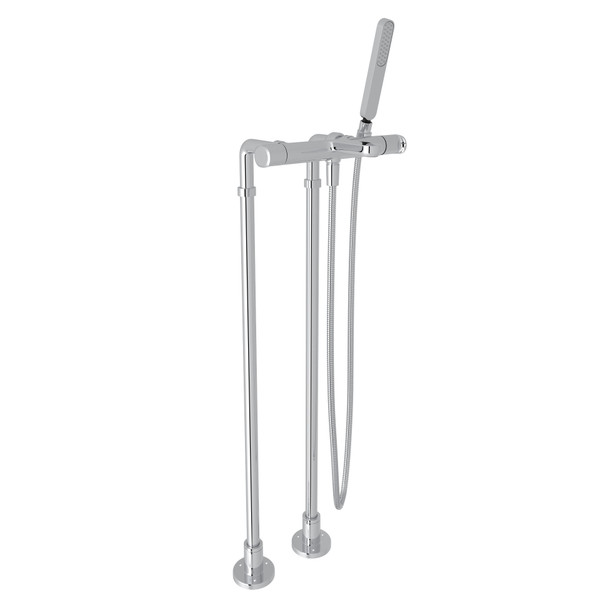 DISCONTINUED Meda™ Floor Mount Tub Filler - Polished Chrome | Model Number: LVKIT2111NL-APC