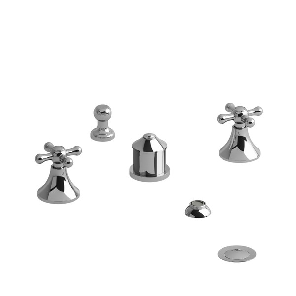 DISCONTINUED Classic Two Handle Deck Mount Bidet - Chrome | Model Number: MA09+C
