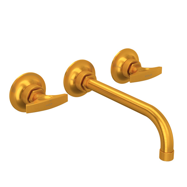 Graceline® Wall Mount Lavatory Faucet - Satin Gold | Model Number: MB2030DMSGTO-2
