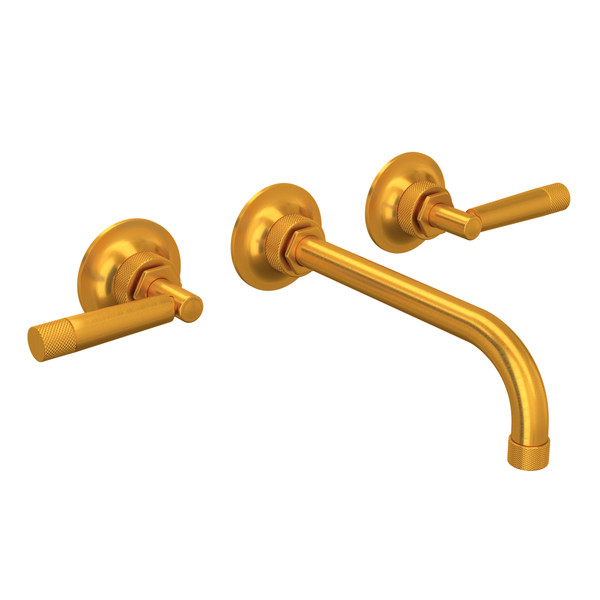 DISCONTINUED Graceline® Wall Mount Lavatory Faucet - Satin Gold | Model Number: MB2030LMSGTO-2