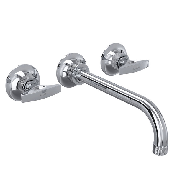 Graceline Wall Mount Tub Filler - Polished Chrome with Metal Dial Handle | Model Number: MB2037DMAPCTO - Product Knockout