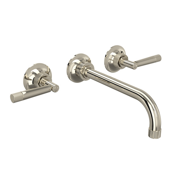 Graceline Wall Mount Tub Filler - Polished Nickel with Metal Lever Handle | Model Number: MB2037LMPNTO - Product Knockout