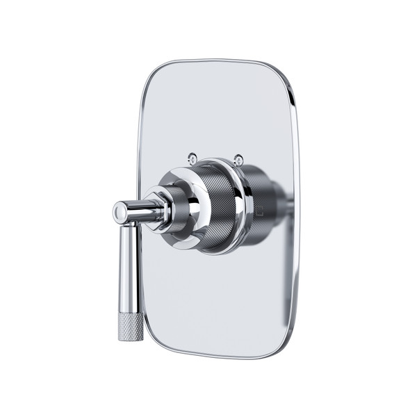 Graceline Thermostatic Trim Plate without Volume Control - Polished Chrome with Metal Lever Handle | Model Number: MB2040NLMAPC - Product Knockout