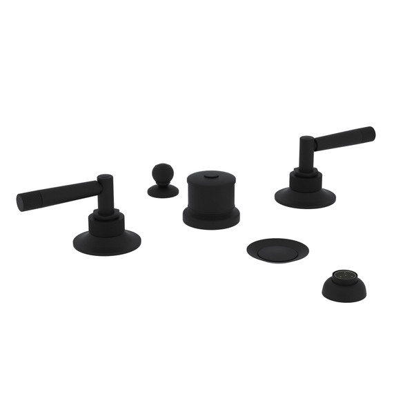 DISCONTINUED-Graceline 5-Hole Bidet Faucet - Matte Black with Metal Lever Handle | Model Number: MB2047LMMB - Product Knockout