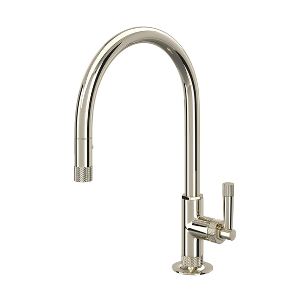 Graceline Pulldown Kitchen Faucet - Polished Nickel with Metal Lever Handle | Model Number: MB7930LMPN-2 - Product Knockout