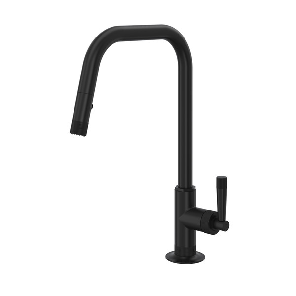 Graceline® Pull-Down Kitchen Faucet With U-Spout - Matte Black | Model Number: MB7956LMMB