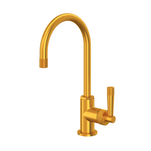Graceline Bar and Food Prep Kitchen Faucet with C-Spout - Satin Gold | Model Number: MB7960LMSG - Product Knockout
