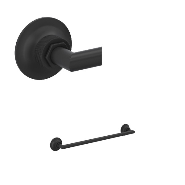 Graceline Wall Mount 18 Inch Single Towel Bar - Matte Black | Model Number: MBG1/18MB - Product Knockout