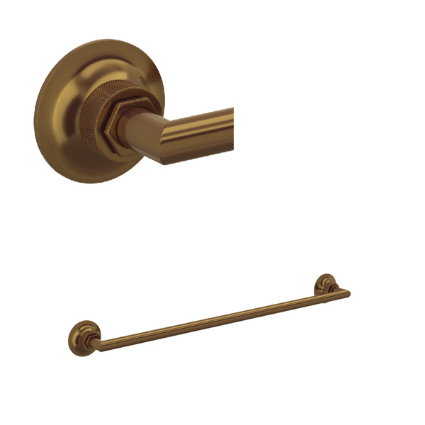 Graceline Wall Mount 24 Inch Single Towel Bar - French Brass | Model Number: MBG1/24FB - Product Knockout