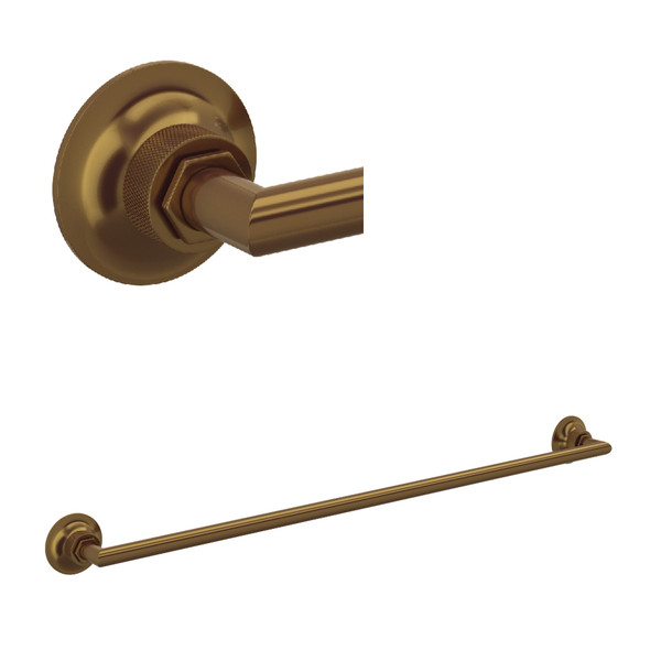 ROHL Graceline Wall Mount 30 Inch Single Towel Bar - French Brass