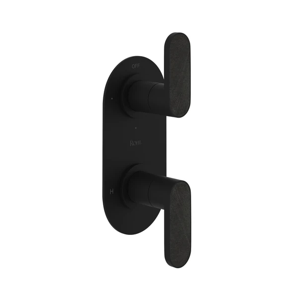 DISCONTINUED Miscelo™ 1/2" Thermostatic Trim With Diverter - Matte Black | Model Number: MI12W2GQMB