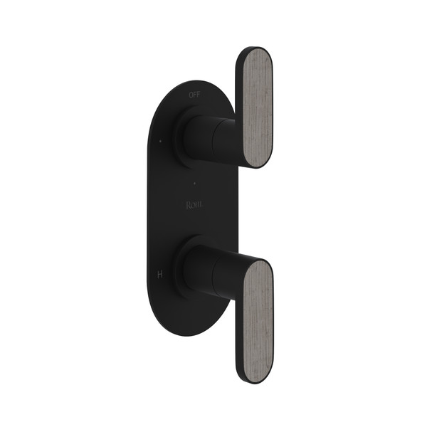 DISCONTINUED Miscelo™ 1/2" Thermostatic Trim With Diverter - Matte Black | Model Number: MI12W2WBMB