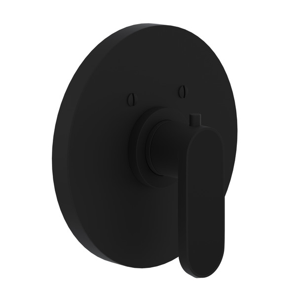 Miscelo 3/4 Inch Thermostatic Trim without Volume Control - Matte Black Spout with Nero Insert with Lever Handle with Insert | Model Number: MI13W1NRMB - Product Knockout