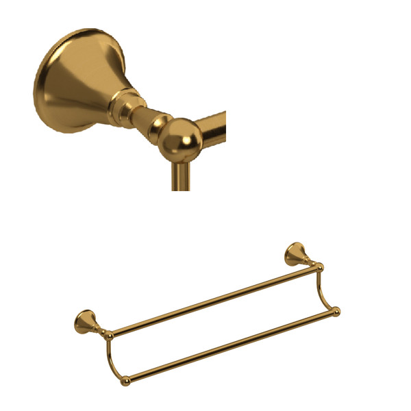 Momenti™ Double 24" Towel Bar - Brushed Gold | Model Number: MM6BG