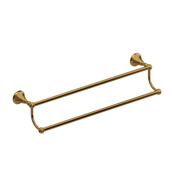Momenti Double 24 Inch Towel Bar  - Brushed Gold | Model Number: MM6BG - Product Knockout