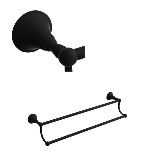 Momenti™ Double 24" Towel Bar - Black | Model Number: MM6BK