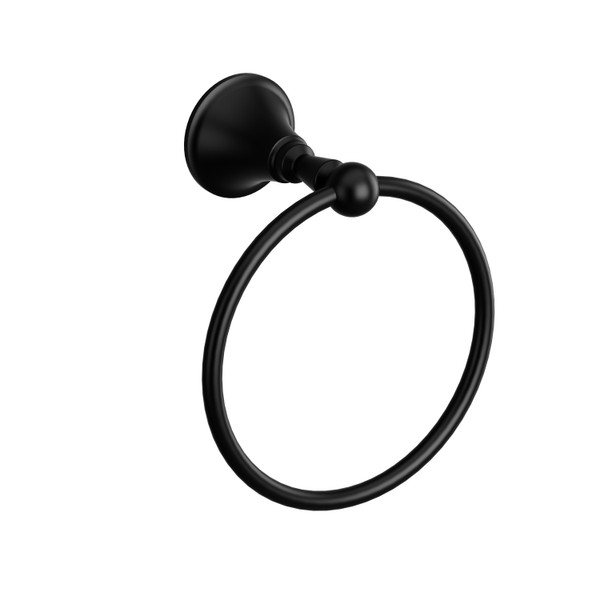 Momenti Towel Ring  - Black | Model Number: MM7BK - Product Knockout