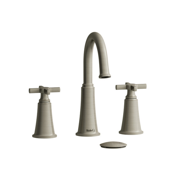 DISCONTINUED Momenti™ Widespread Lavatory Faucet With C-Spout - Brushed Nickel | Model Number: MMRD08+BN-10