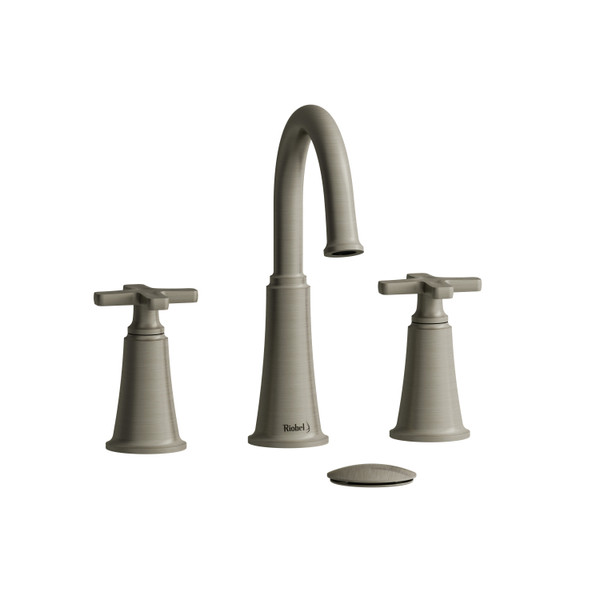 DISCONTINUED Momenti™ Widespread Lavatory Faucet With C-Spout - Brushed Nickel | Model Number: MMRD08XBN