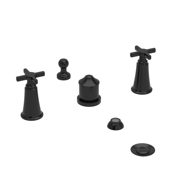 DISCONTINUED Momenti™ Two Handle Deck Mount Bidet - Black | Model Number: MMRD09+BK