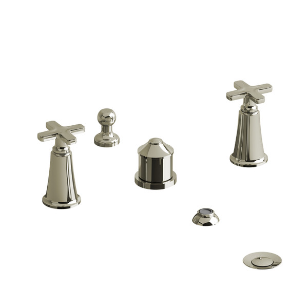 DISCONTINUED Momenti™ Two Handle Deck Mount Bidet - Polished Nickel | Model Number: MMRD09XPN