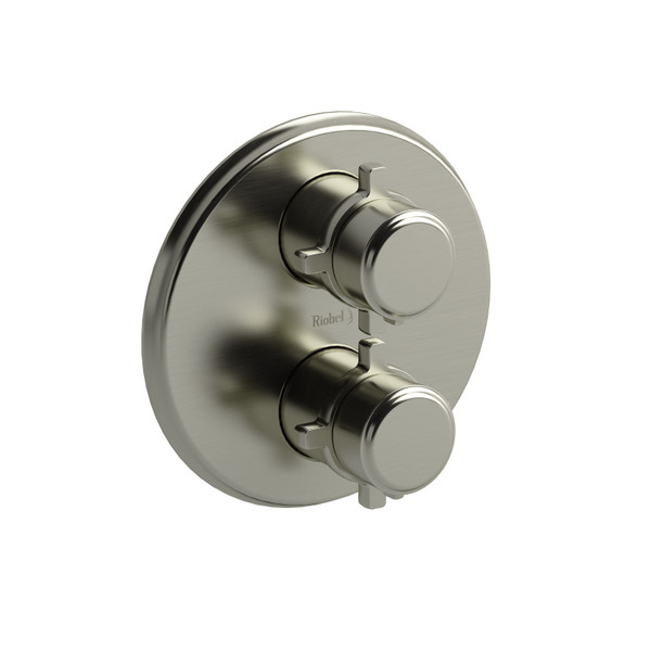 Momenti 3/4 Inch Thermostatic and Pressure Balance Multi-Function System  - Brushed Nickel with Cross Handles | Model Number: MMRD83+BN - Product Knockout