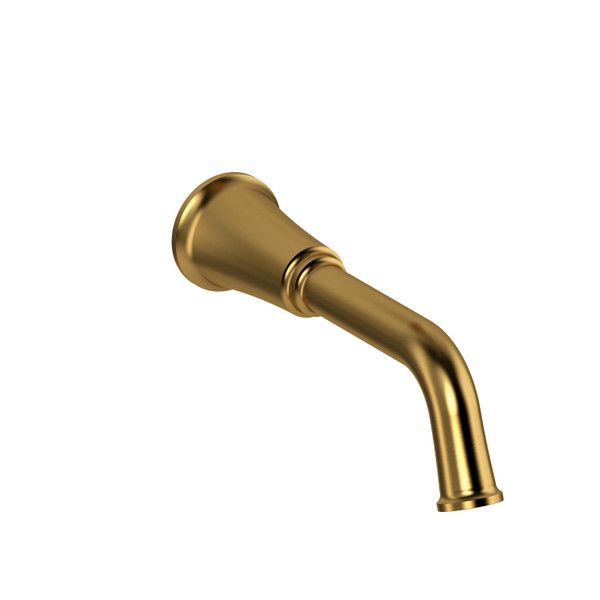 Momenti™ Wall Mount Tub Spout - Brushed Gold | Model Number: MMSQ80BG