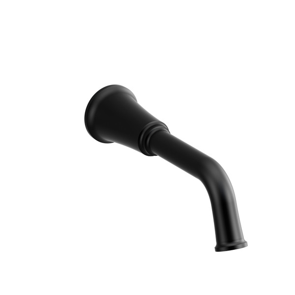Momenti™ Wall Mount Tub Spout - Black | Model Number: MMSQ80BK
