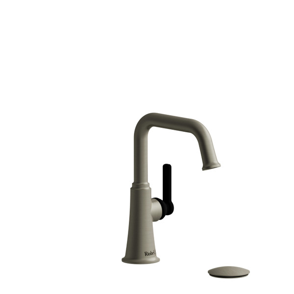 DISCONTINUED Momenti™ Single Handle Lavatory Faucet With U-Spout - Brushed Nickel/Black | Model Number: MMSQS01JBNBK
