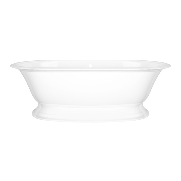 Elwick 75" x 36" Freestanding Soaking Pedestal Bathtub With Void - Standard White (Gloss) | Model Number: RAD-N-SW-OF+ELW-B-SW-OF