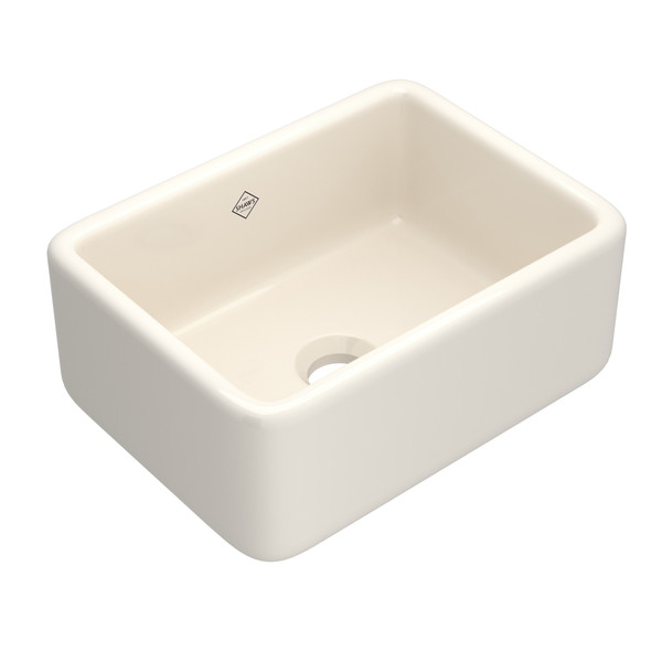 Original Lancaster Single Bowl Farmhouse Apron Front Fireclay Kitchen Sink - Parchment | Model Number: RC2418PCT - Product Knockout