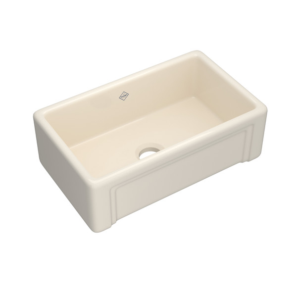 Original Egerton Casement Edge Front Single Bowl Farmhouse Apron Front Fireclay Kitchen Sink - Parchment | Model Number: RC3017PCT - Product Knockout