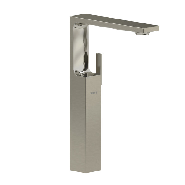  Robinet de salle de bain long à poignée simple Reflet - Nickel brossé  | Numéro de modèle: RFL01BN - Produit épuisé