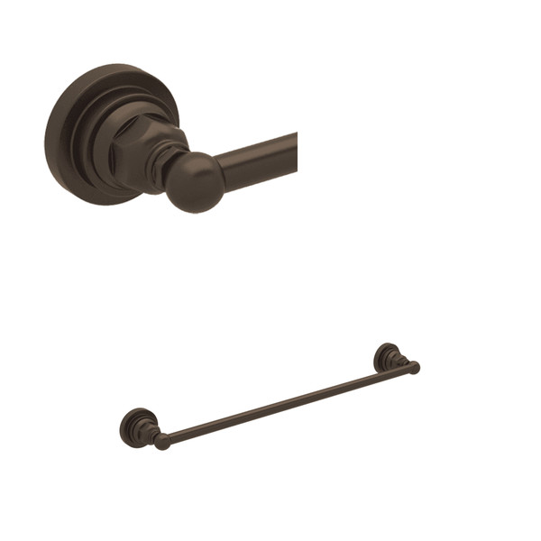 Wall Mount 18 Inch Single Towel Bar - Tuscan Brass | Model Number: ROT1/18TCB - Product Knockout