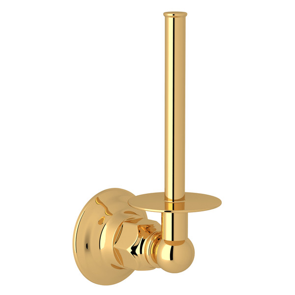 Wall Mount Spare Toilet Paper Holder - Italian Brass | Model Number: ROT19IB - Product Knockout