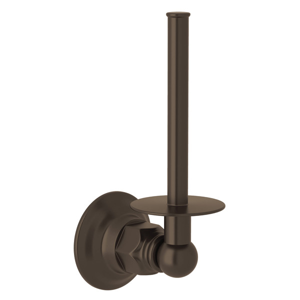 Wall Mount Spare Toilet Paper Holder - Tuscan Brass | Model Number: ROT19TCB - Product Knockout