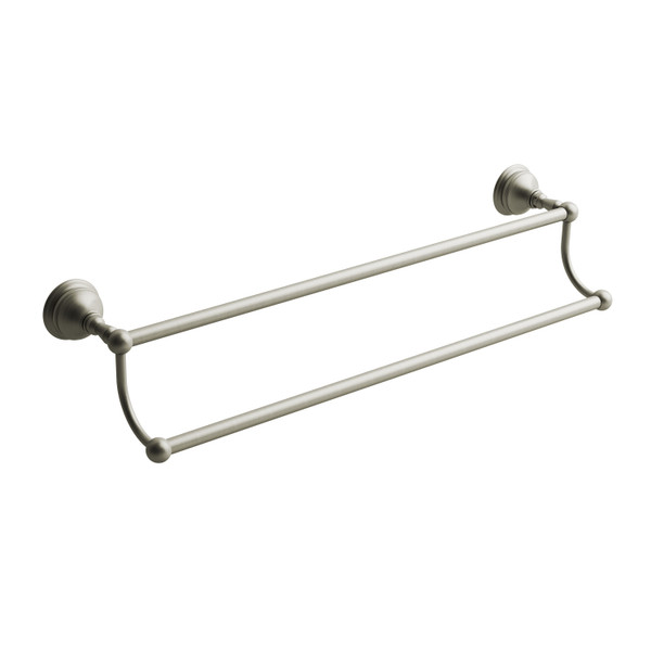 Retro Double 24 Inch Towel Bar  - Brushed Nickel | Model Number: RT6BN - Product Knockout