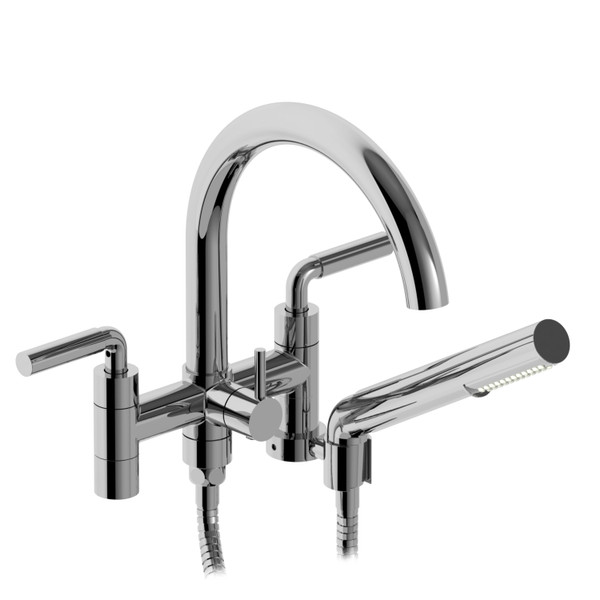 ​​​​​​​Robinet de bain à deux trous sans colonne Riu  - Chrome avec poignées à levier  | Numéro de modèle: RU06LC - Produit épuisé