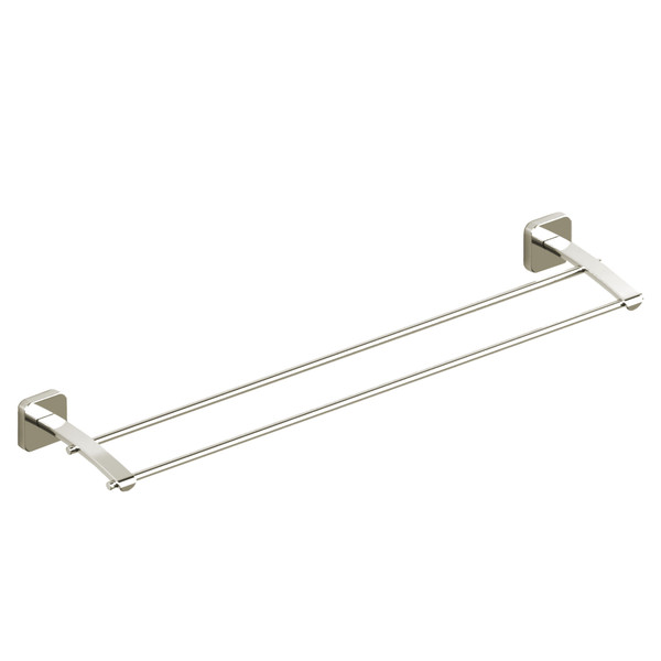 Salomé Double 24 Inch Towel Bar - Polished Nickel | Model Number: SA6PN - Product Knockout