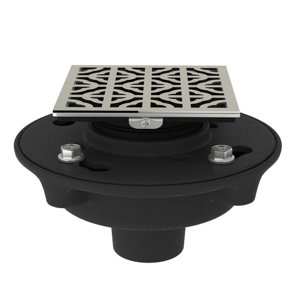 Ensemble drain sans raccord en fonte de 2" avec couvercle décoratif Petal​​​​​​​​​​​​​​​​​​​​​ 3146 - Nickel poli   | Numéro de modèle: SDCI2-3146PN - Produit épuisé