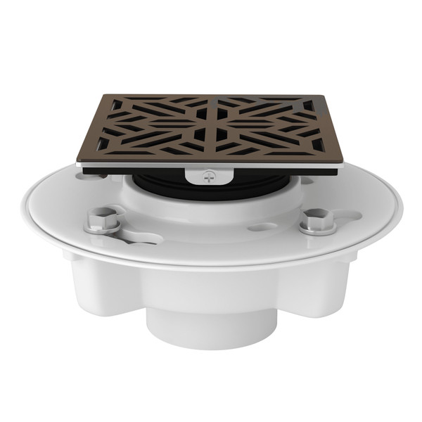 PVC 2 Inch X 3 Inch Drain Kit with Mosaic Decorative Cover - Tuscan Brass | Model Number: SDPVC2/3-3144TCB - Product Knockout