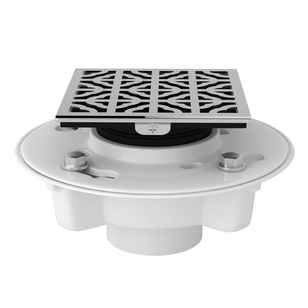 Ensemble de drain en PVC de 2" x 3" avec grille décorative Petal - Chrome poli  | Numéro de modèle: SDPVC2/3-3146APC - Produit épuisé