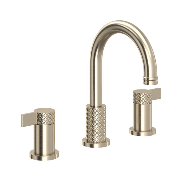 Tenerife Widespread Bathroom Faucet with C-Spout - Satin Nickel | Model Number: TE08D3LMSTN - Product Knockout
