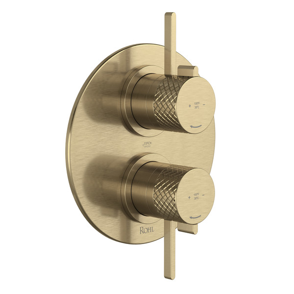 DISCONTINUED Tenerife™ 3/4" Therm & Pressure Balance Multi-Function System - Antique Gold | Model Number: TE83W1LMAG
