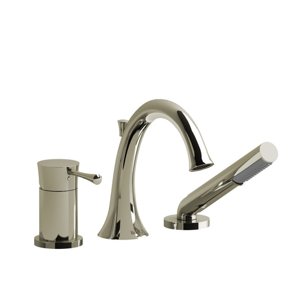 DISCONTINUED-Edge 3-Hole Deck Mount Tub Filler Trim  - Polished Nickel | Model Number: TED16PN - Product Knockout